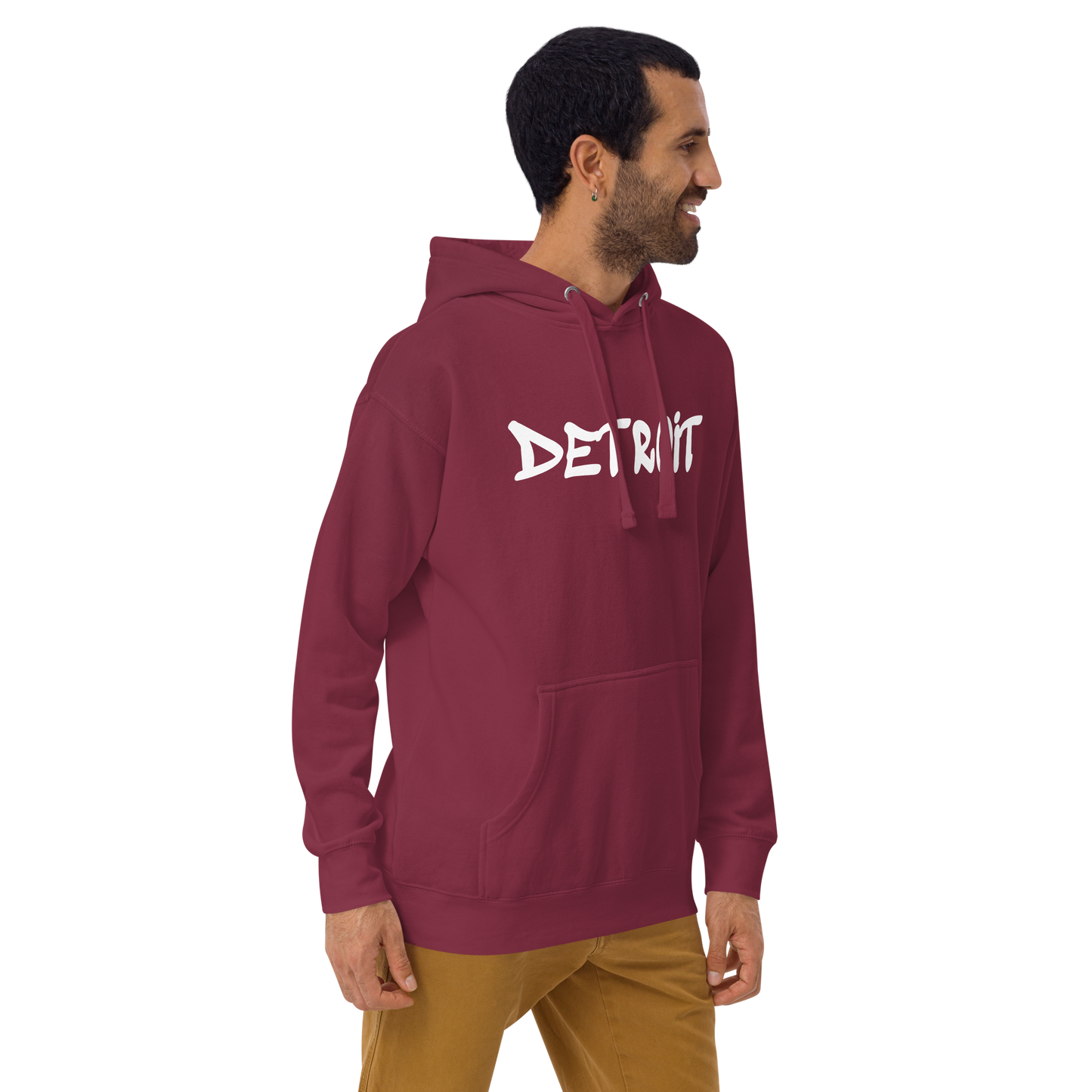 'Detroit' Unisex Premium Hoodie (1980s Hip Hop Font)