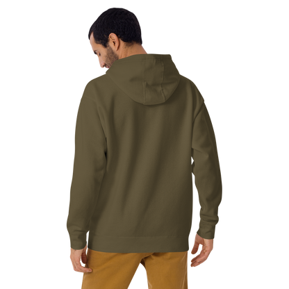 Michigan Upper Peninsula Hoodie (w/ Embroidered Green UP Outline) | Unisex Premium