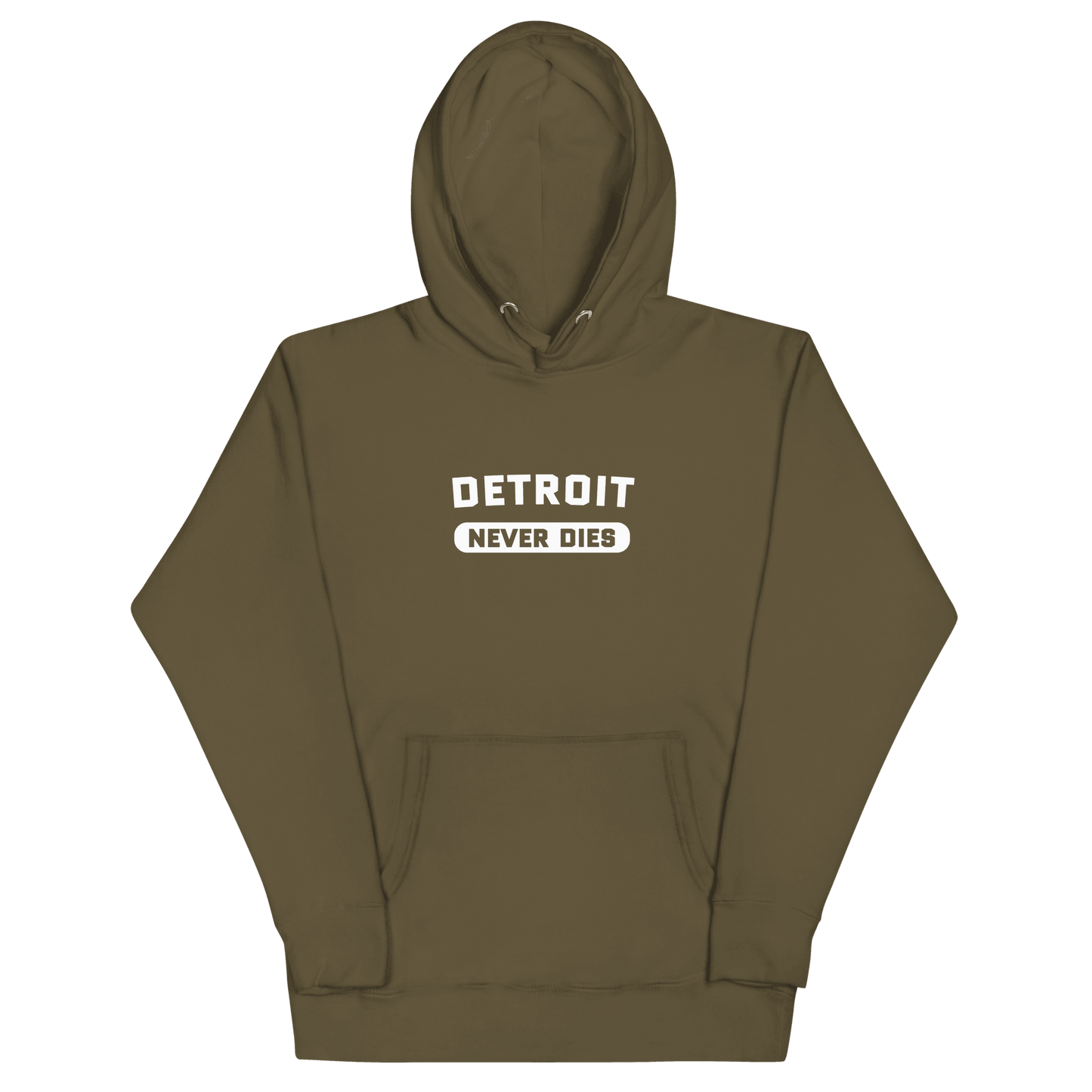 'Detroit Never Dies' Hoodie | Unisex Premium - Circumspice Michigan