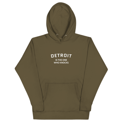 'Detroit is the One Who Knocks' Hoodie | Unisex Premium - Circumspice Michigan