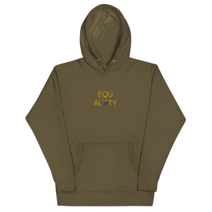 Michigan 'Equality' Premium Hoodie (w/ LGBTQ Pride Colors) | Embroidered - Circumspice Michigan