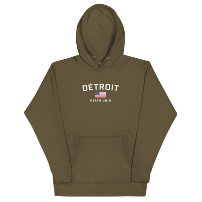 'Détroit États Unis' Unisex Premium Hoodie