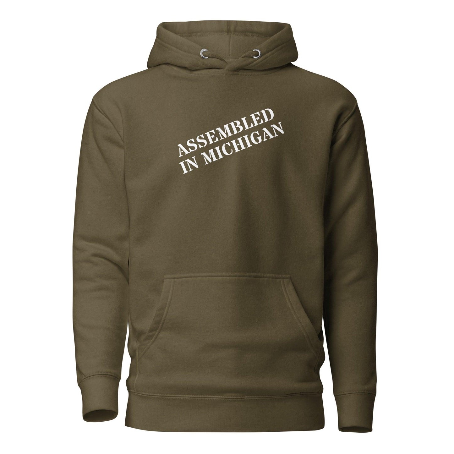 'Assembled in Michigan' Hoodie | Unisex Premium - Circumspice Michigan