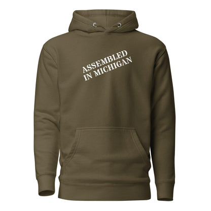 'Assembled in Michigan' Hoodie | Unisex Premium - Circumspice Michigan