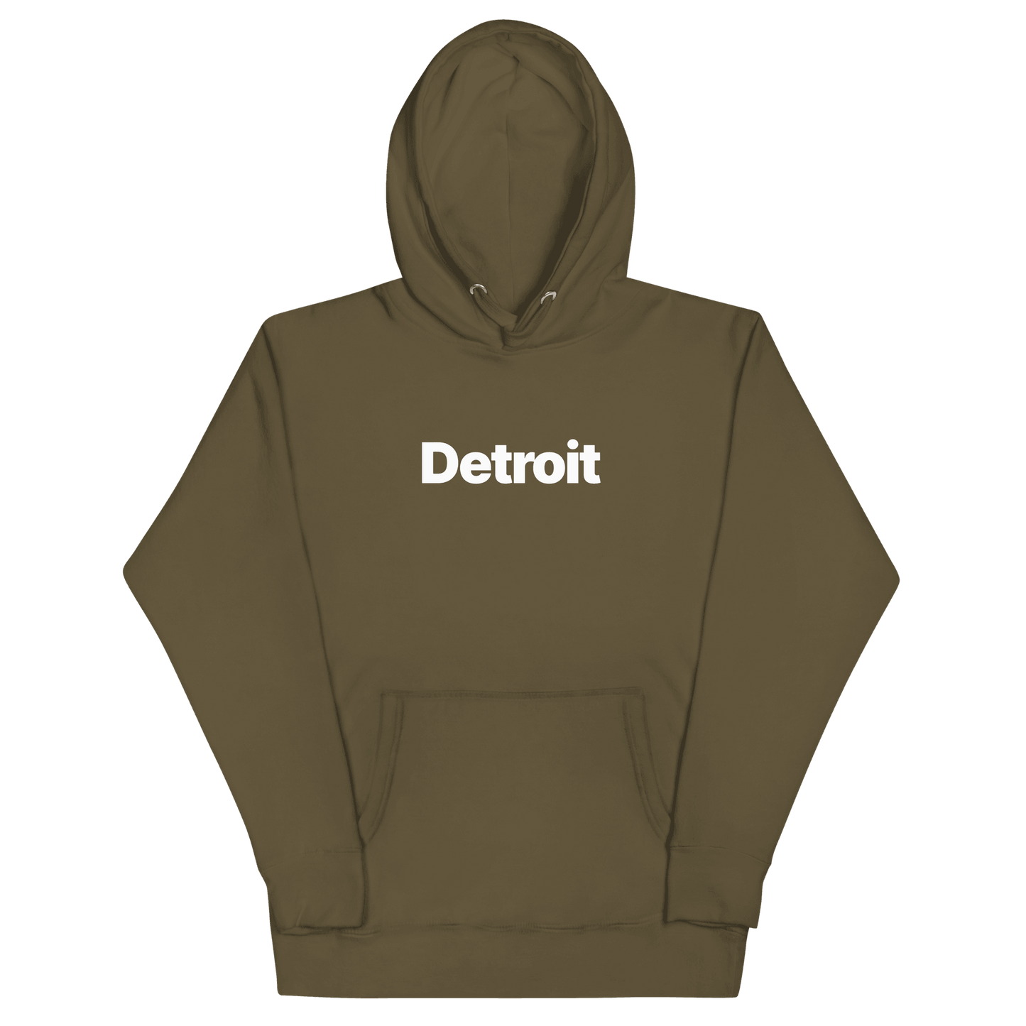 'Detroit' Hoodie (Swiss Sans Font) | Unisex Premium - Circumspice Michigan