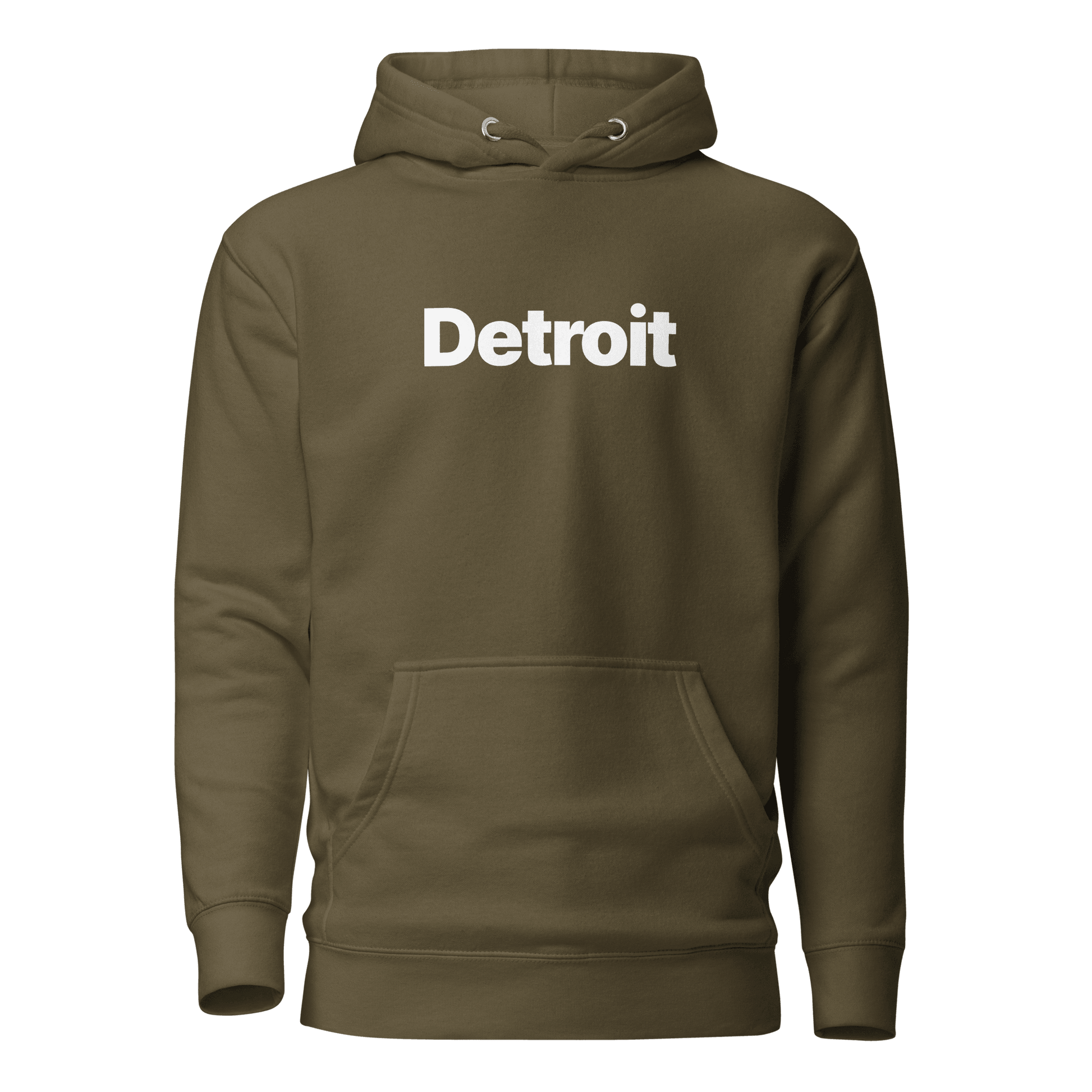 'Detroit' Hoodie (Swiss Sans Font) | Unisex Premium - Circumspice Michigan