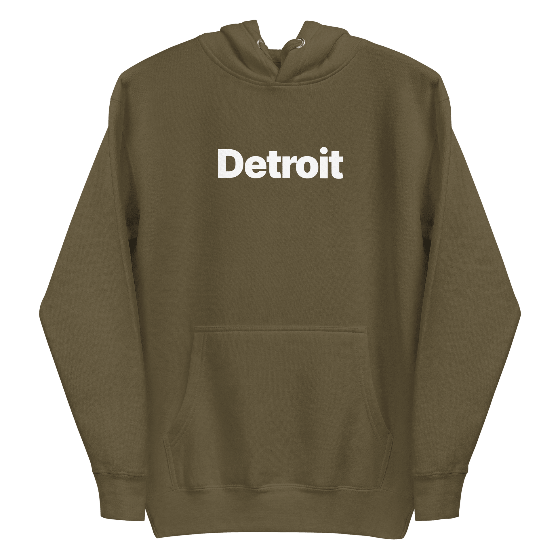 'Detroit' Hoodie (Swiss Sans Font) | Unisex Premium - Circumspice Michigan