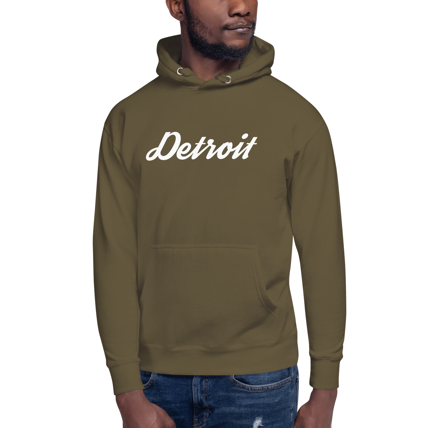 'Detroit' Unisex Premium Hoodie (Script Font)