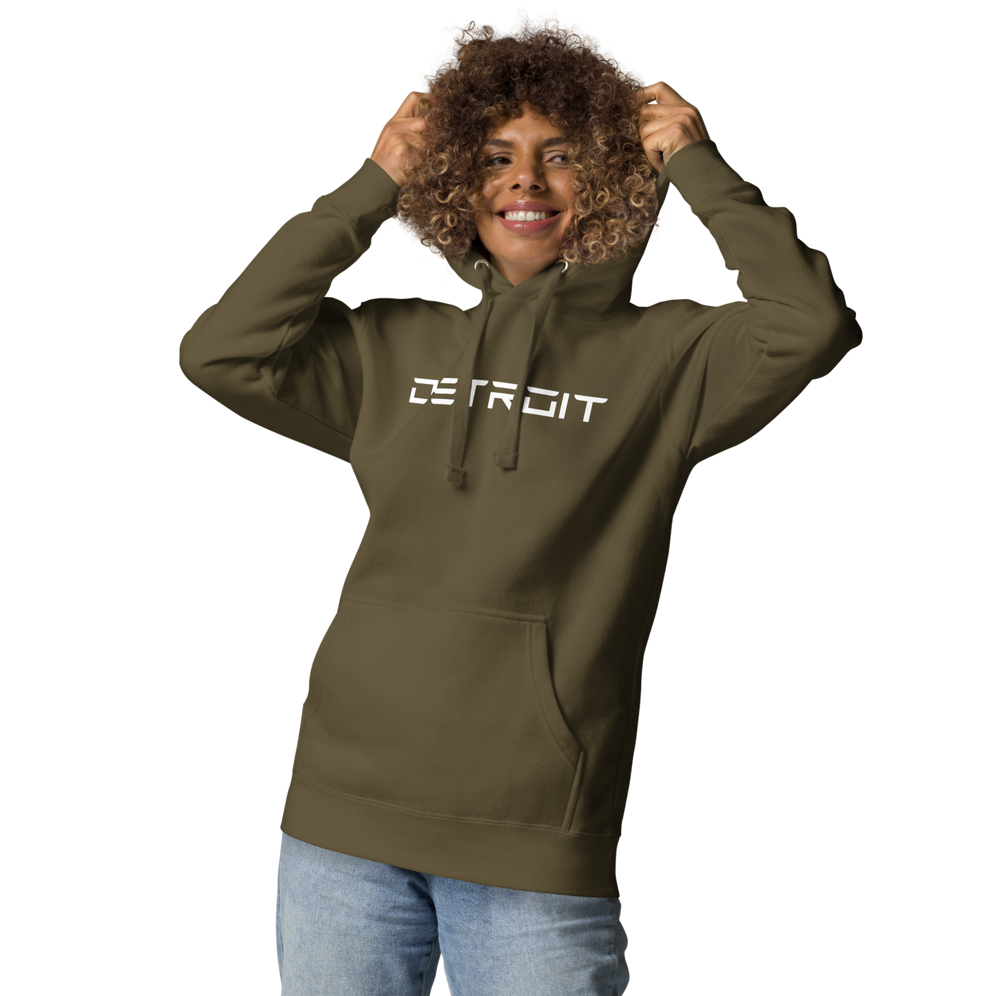 'Detroit' Unisex Premium Hoodie (Electric Font)