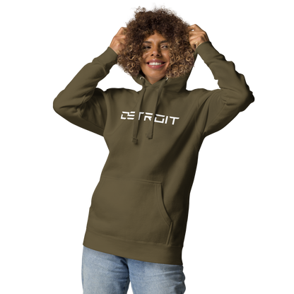 'Detroit' Unisex Premium Hoodie (Electric Font)