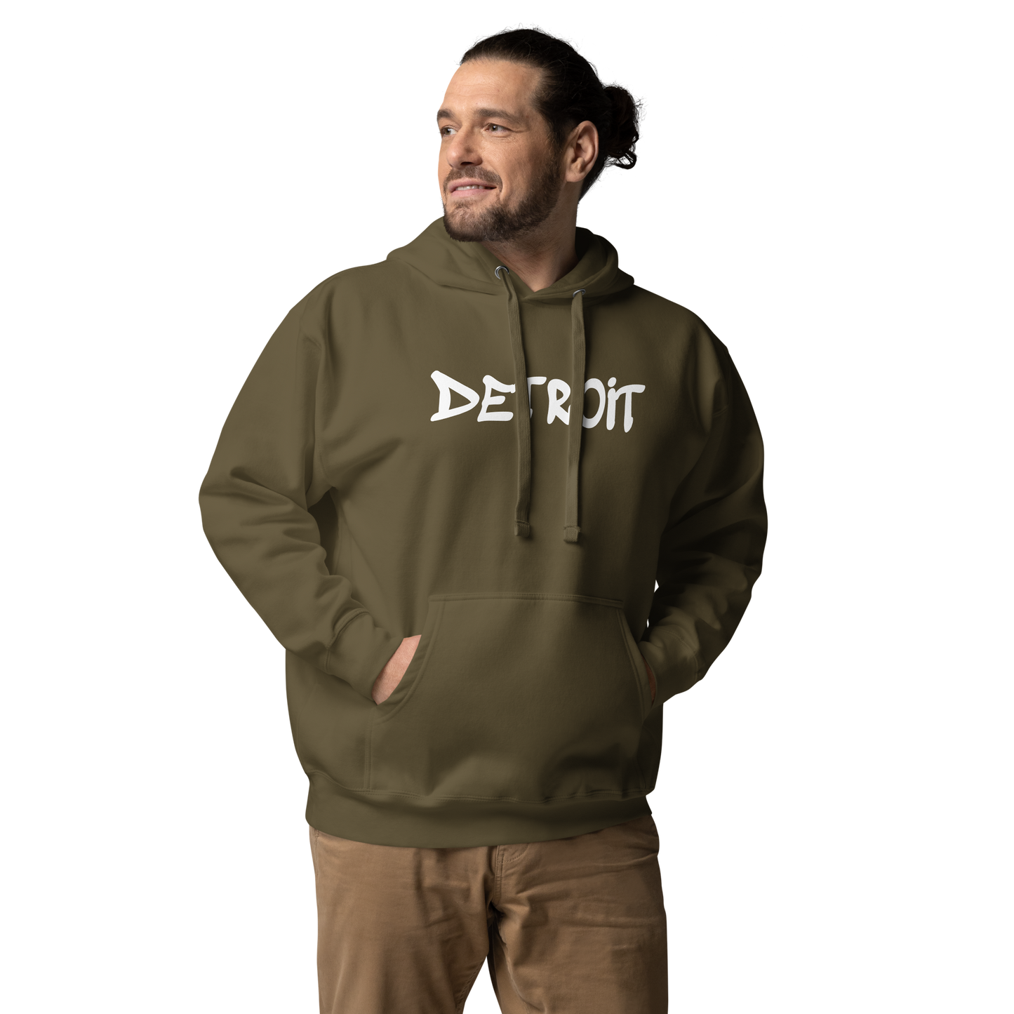 'Detroit' Unisex Premium Hoodie (1980s Hip Hop Font)