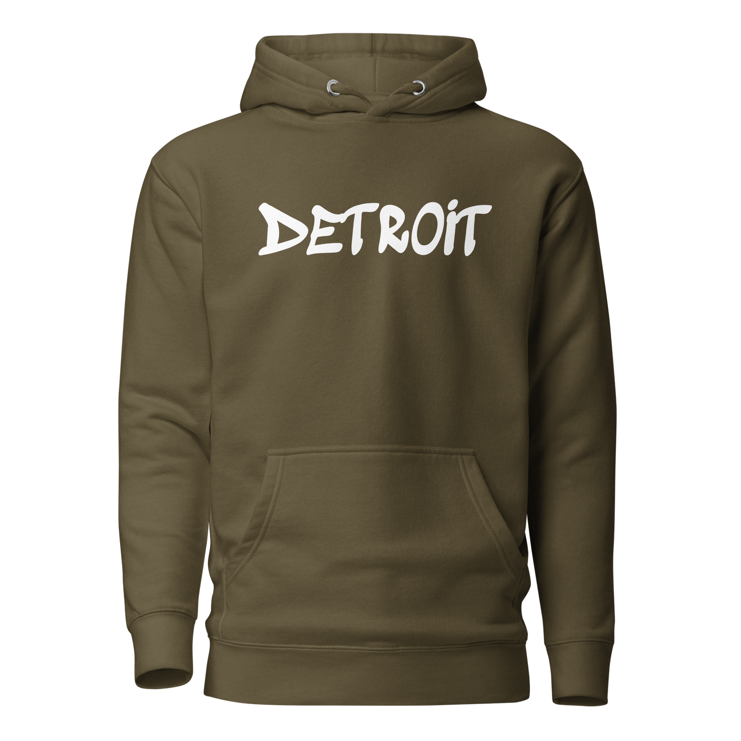 'Detroit' Unisex Premium Hoodie (1980s Hip Hop Font)