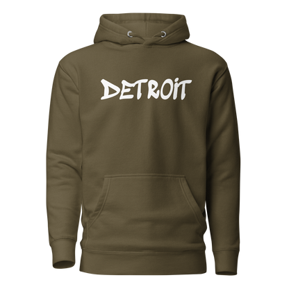 'Detroit' Unisex Premium Hoodie (1980s Hip Hop Font)