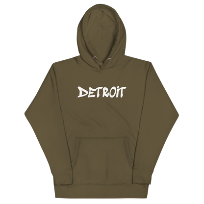 'Detroit' Unisex Premium Hoodie (1980s Hip Hop Font)