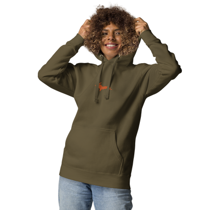 Michigan Upper Peninsula Hoodie (w/ Embroidered Orange UP Outline) | Unisex Premium