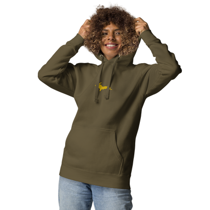 Michigan Upper Peninsula Hoodie (w/ Embroidered Gold UP Outline) | Unisex Premium