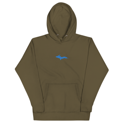 Michigan Upper Peninsula Hoodie (w/ Embroidered Azure UP Outline) | Unisex Premium