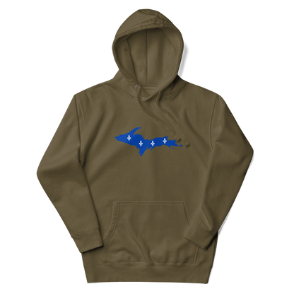 Michigan Upper Peninsula Hoodie (w/ UP Quebec Flag Outline) | Unisex Premium