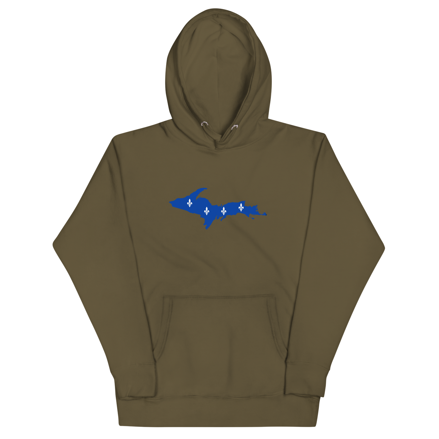 Michigan Upper Peninsula Hoodie (w/ UP Quebec Flag Outline) | Unisex Premium