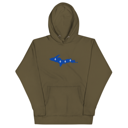 Michigan Upper Peninsula Hoodie (w/ UP Quebec Flag Outline) | Unisex Premium