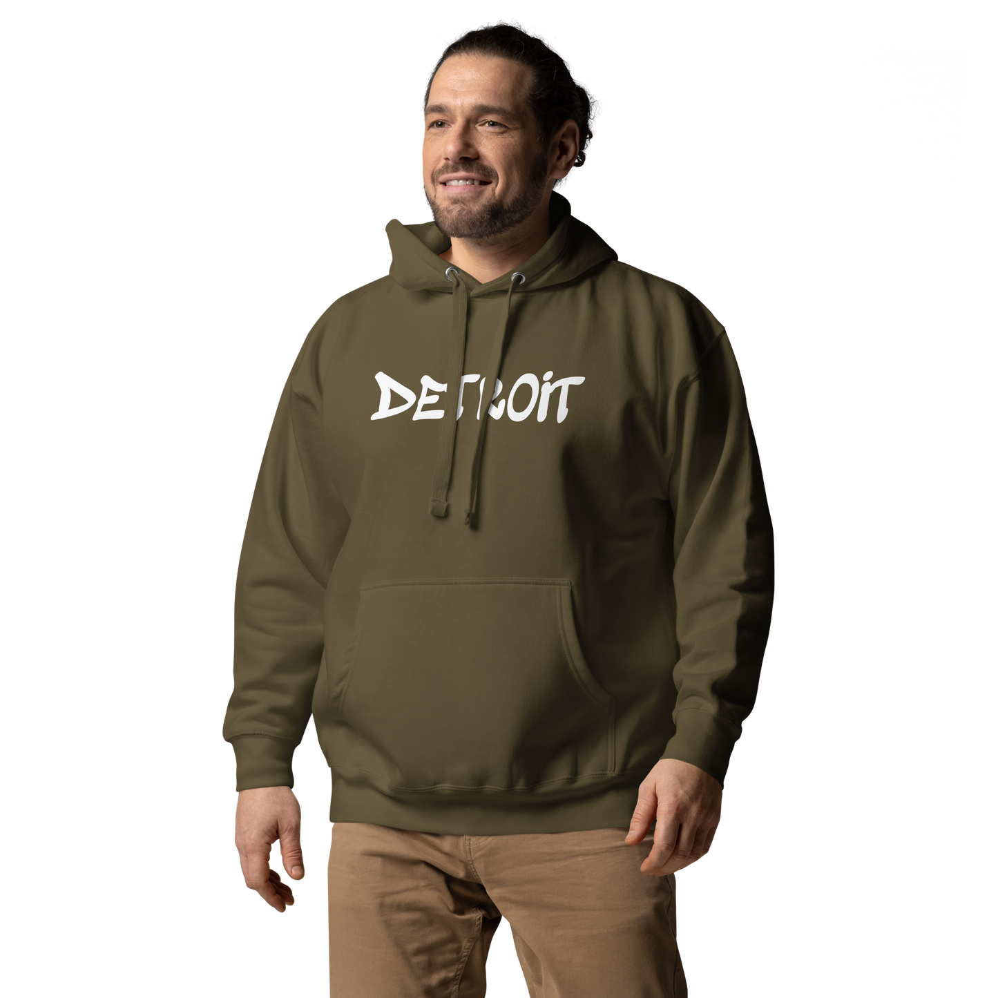 'Detroit' Unisex Premium Hoodie (1980s Hip Hop Font)