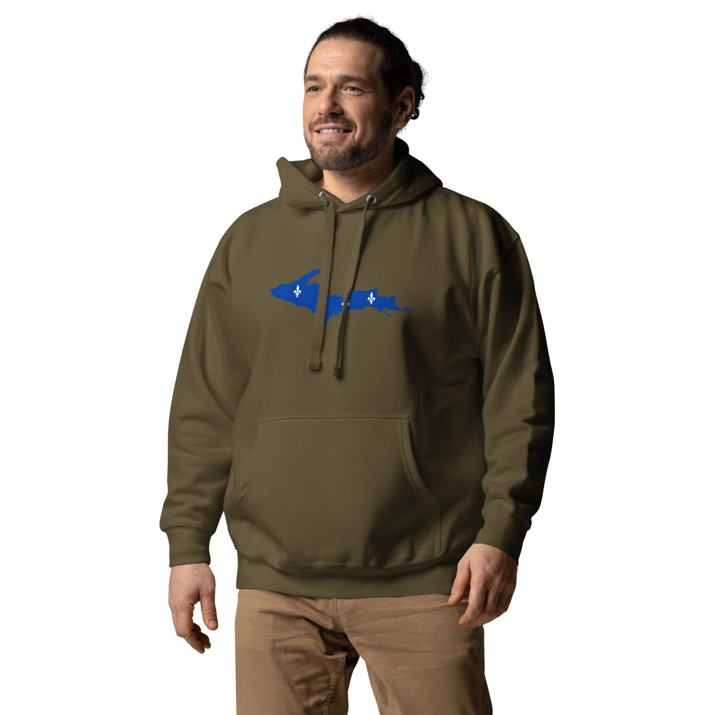 Michigan Upper Peninsula Hoodie (w/ UP Quebec Flag Outline) | Unisex Premium