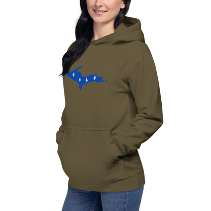 Michigan Upper Peninsula Hoodie (w/ UP Quebec Flag Outline) | Unisex Premium