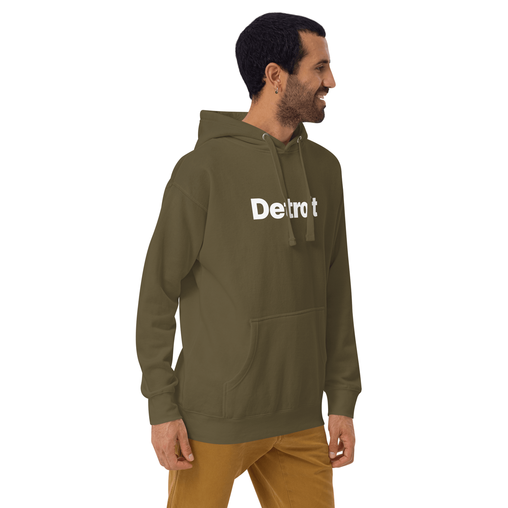 'Detroit' Hoodie (Swiss Sans Font) | Unisex Premium - Circumspice Michigan