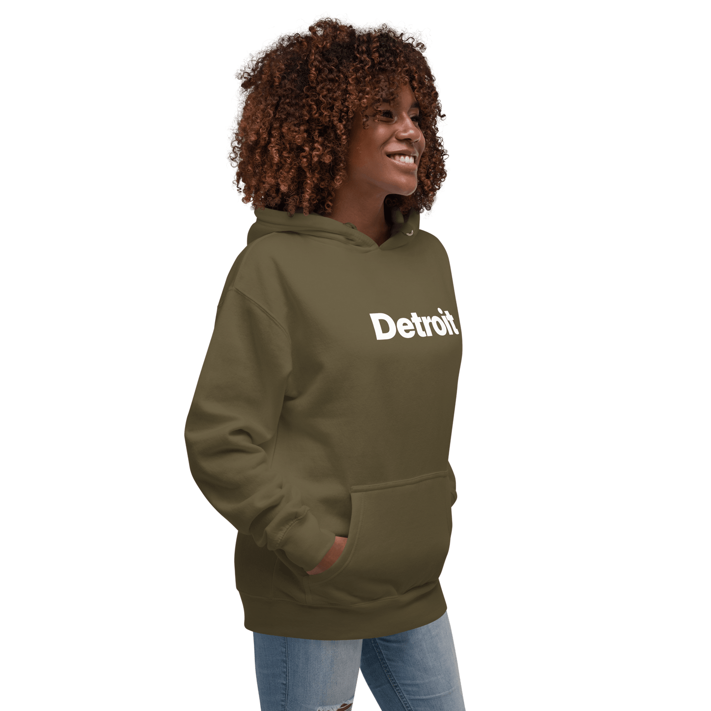 'Detroit' Hoodie (Swiss Sans Font) | Unisex Premium - Circumspice Michigan