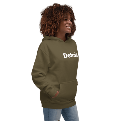 'Detroit' Hoodie (Swiss Sans Font) | Unisex Premium - Circumspice Michigan