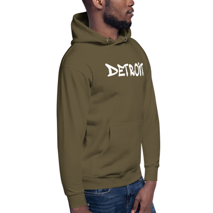 'Detroit' Unisex Premium Hoodie (1980s Hip Hop Font)