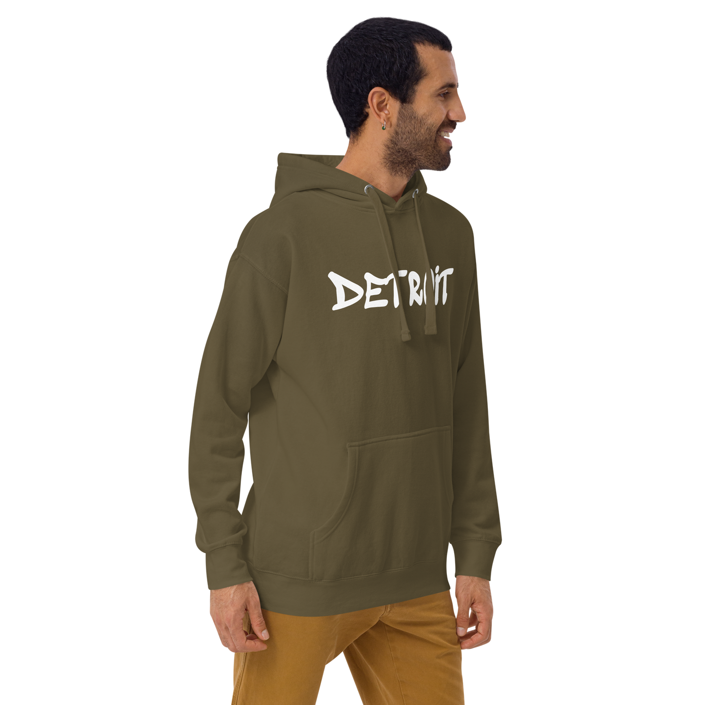 'Detroit' Unisex Premium Hoodie (1980s Hip Hop Font)