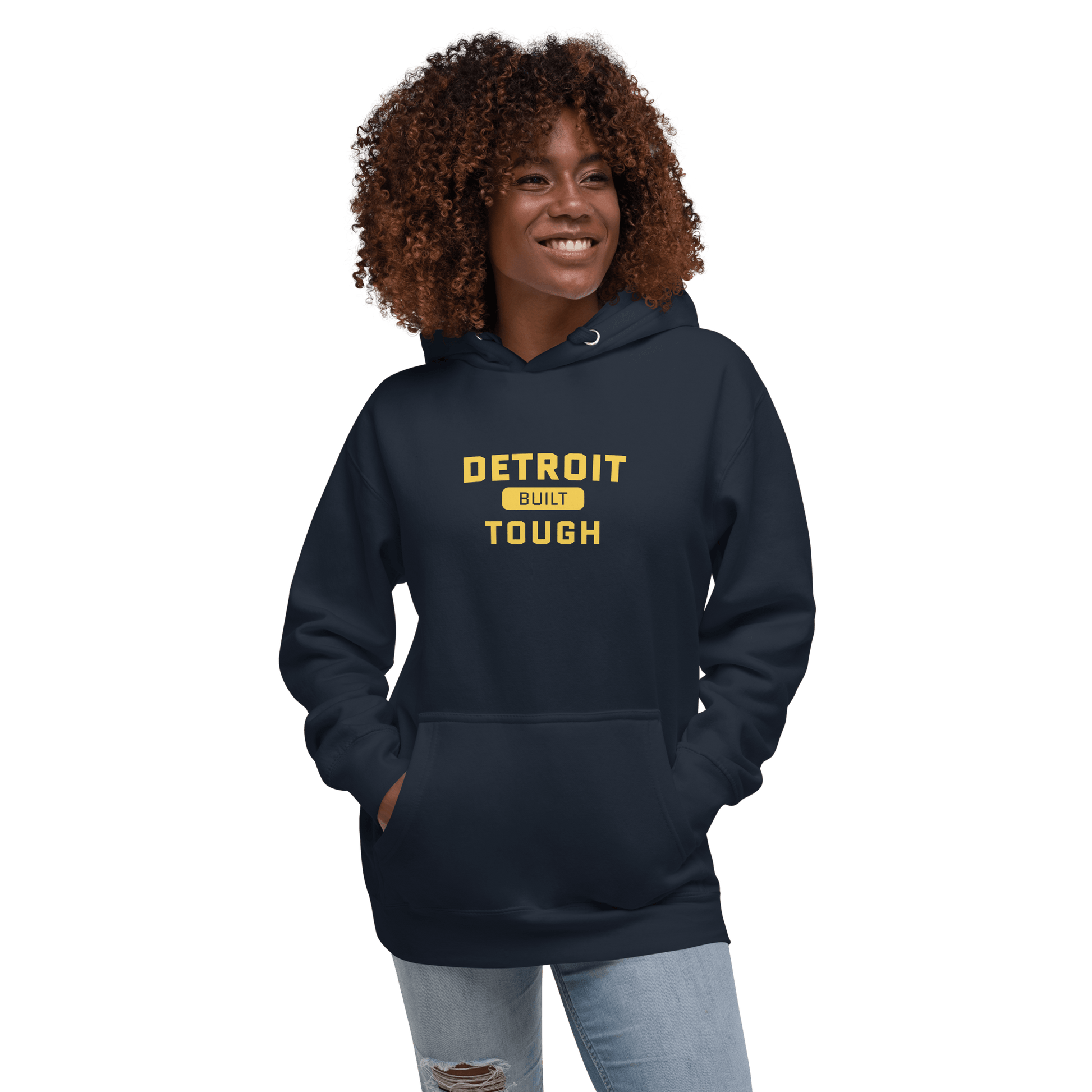 'Built Detroit Tough' Hoodie | Unisex Premium - Circumspice Michigan