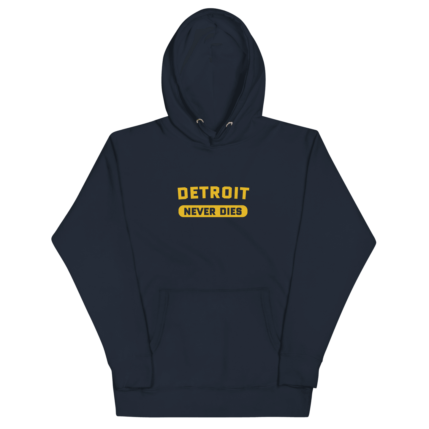 'Detroit Never Dies' Hoodie | Unisex Premium - Circumspice Michigan