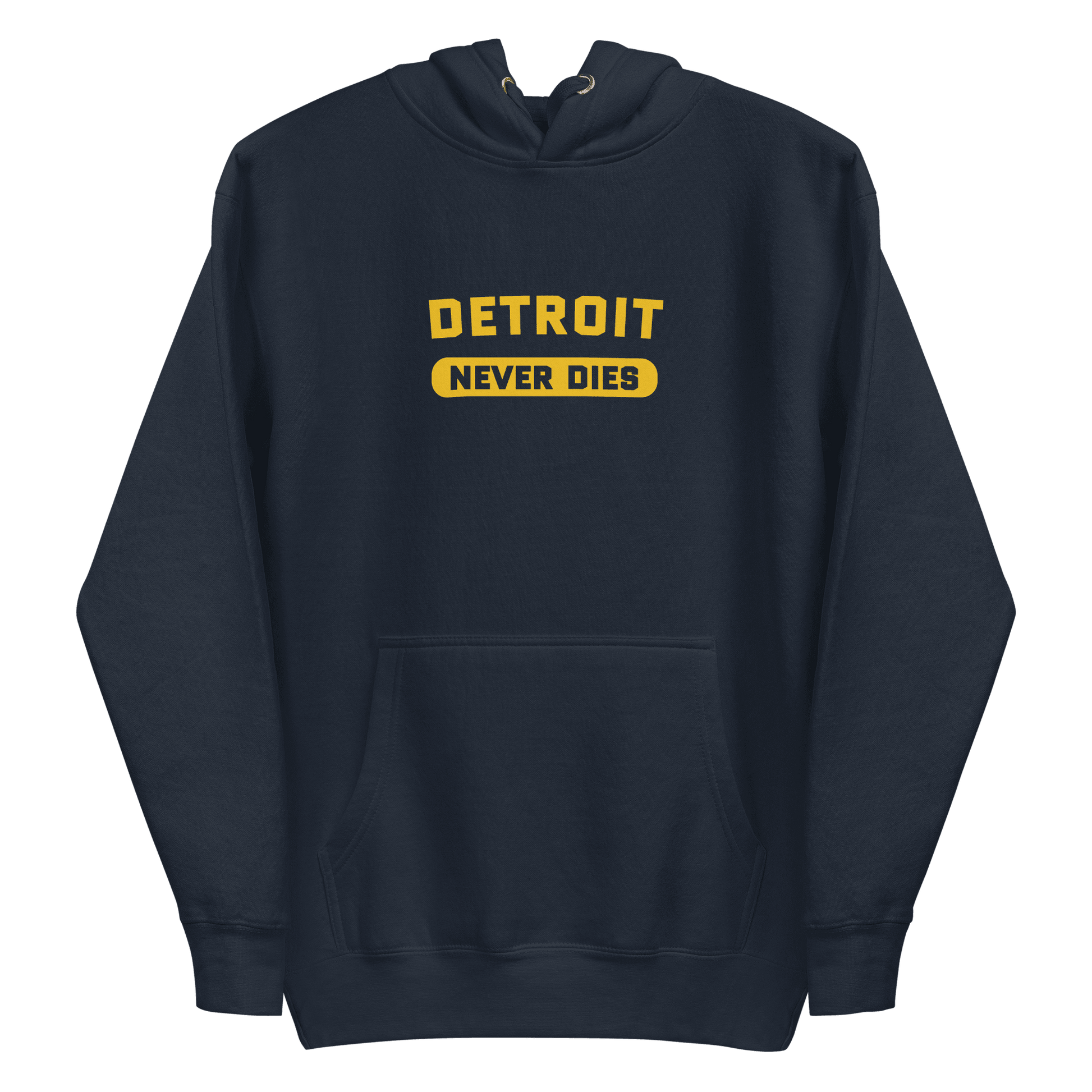 'Detroit Never Dies' Hoodie | Unisex Premium - Circumspice Michigan