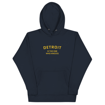 'Detroit is the One Who Knocks' Hoodie | Unisex Premium - Circumspice Michigan