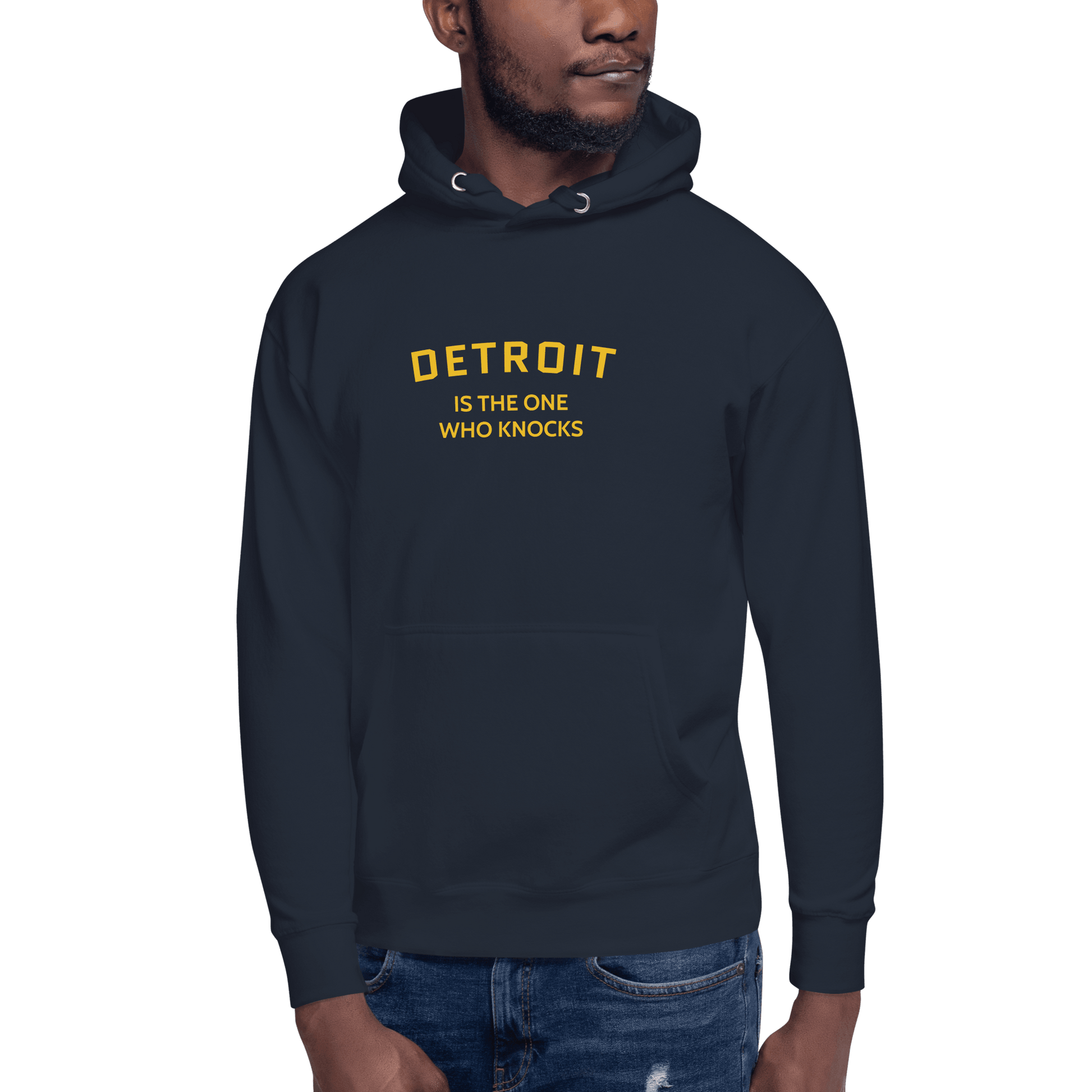 'Detroit is the One Who Knocks' Hoodie | Unisex Premium - Circumspice Michigan