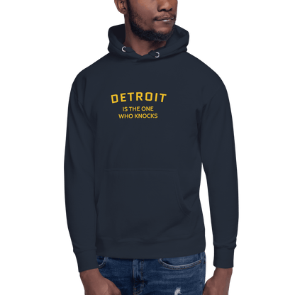 'Detroit is the One Who Knocks' Hoodie | Unisex Premium - Circumspice Michigan