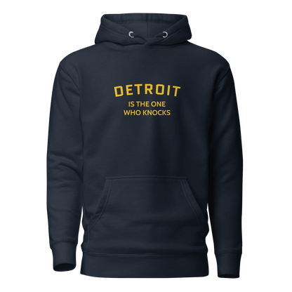 'Detroit is the One Who Knocks' Hoodie | Unisex Premium - Circumspice Michigan