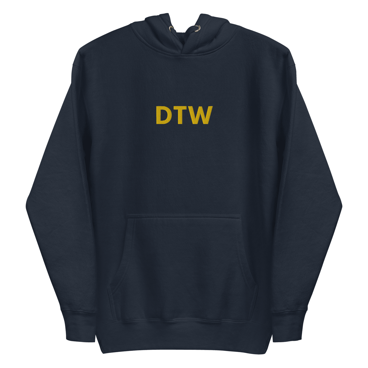 Detroit 'DTW' Premium Hoodie |  Unisex Embroidered - Circumspice Michigan