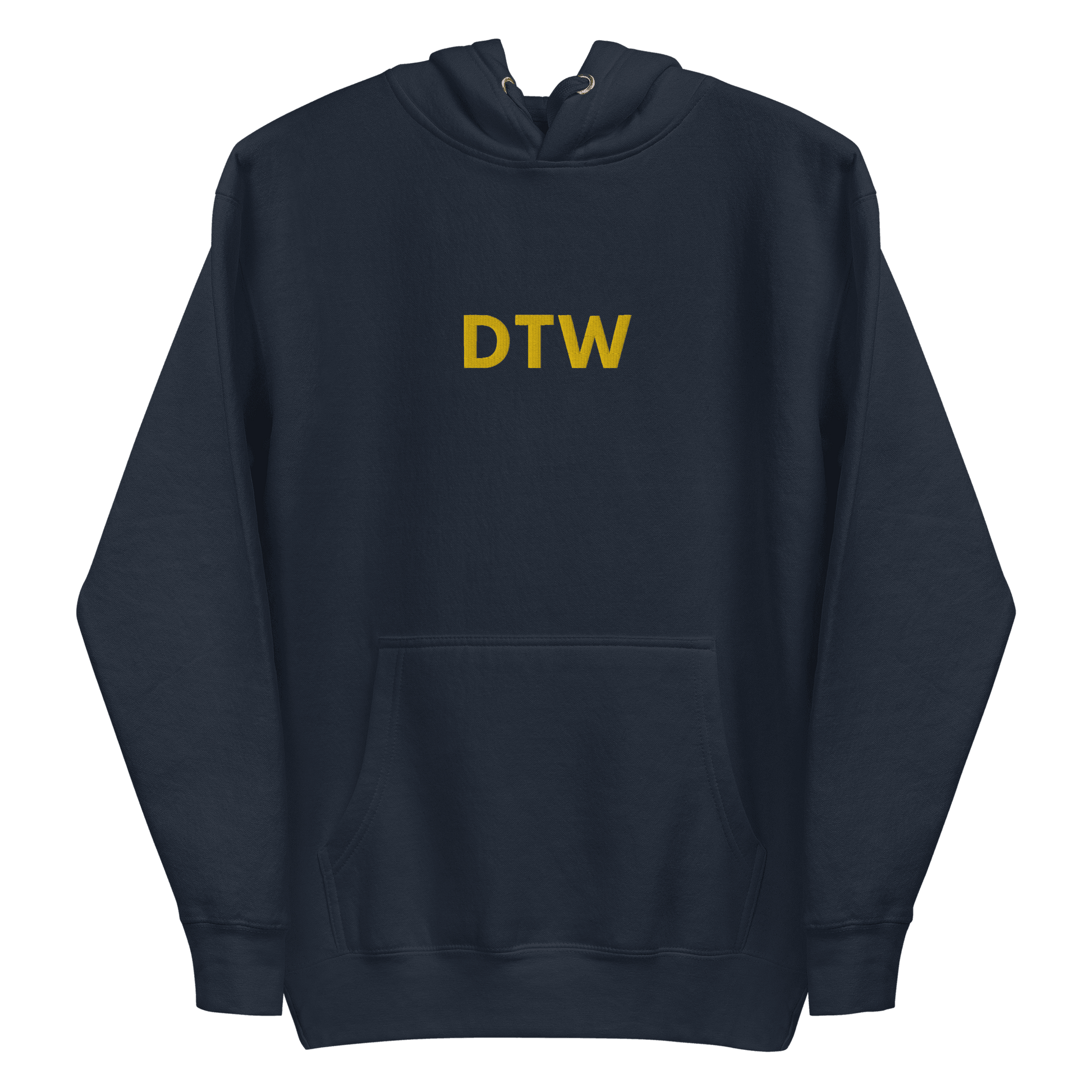 Detroit 'DTW' Premium Hoodie |  Unisex Embroidered - Circumspice Michigan