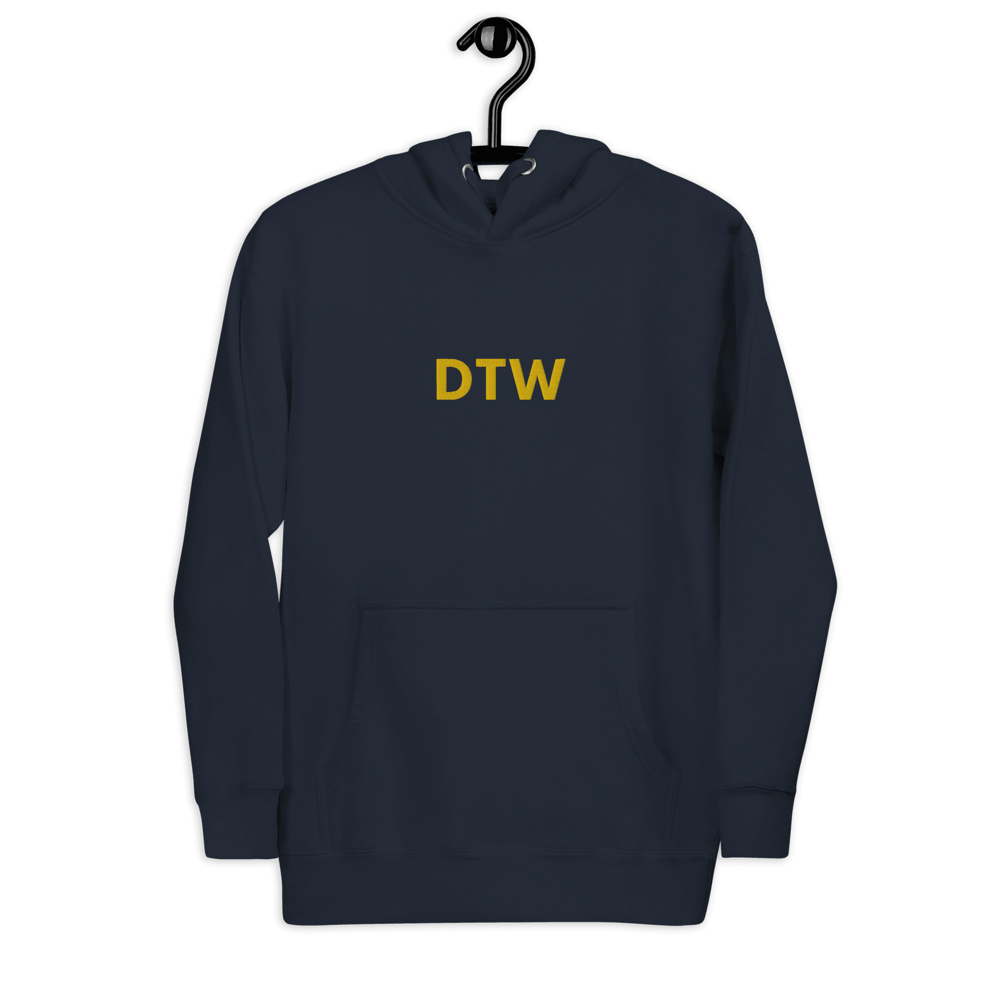 Detroit 'DTW' Premium Hoodie |  Unisex Embroidered - Circumspice Michigan