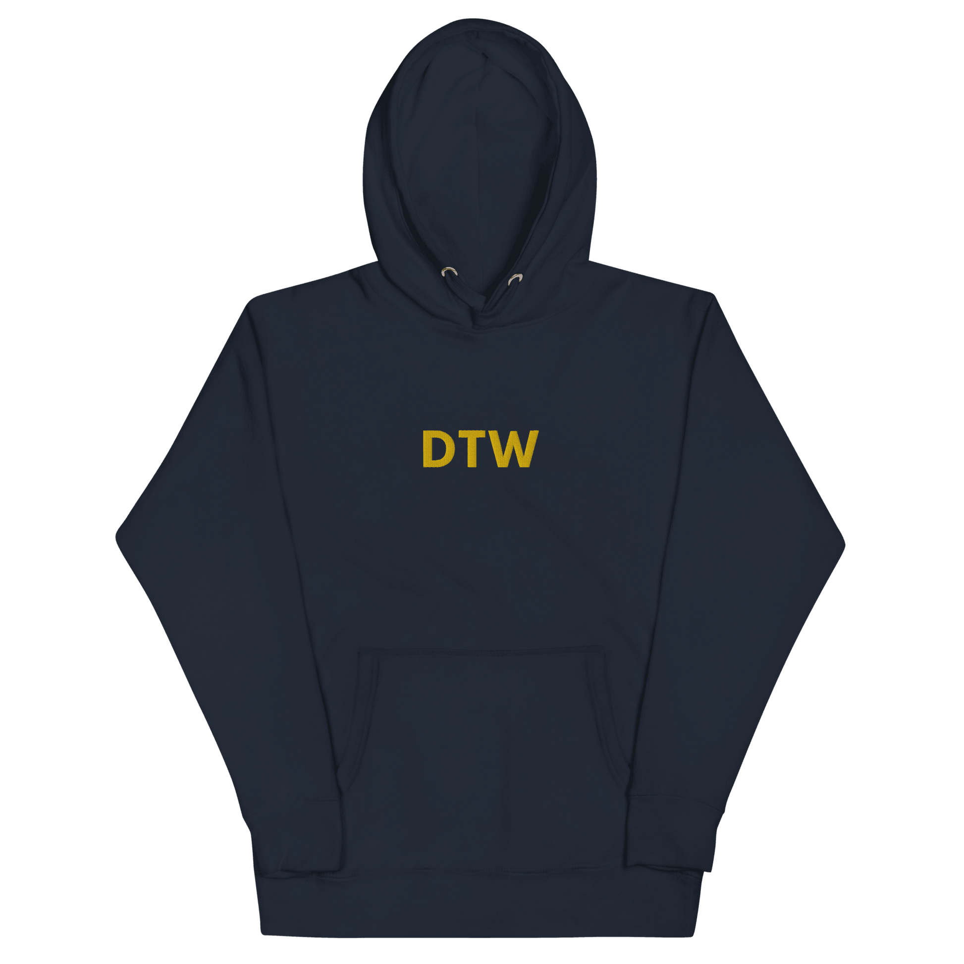 Detroit 'DTW' Premium Hoodie |  Unisex Embroidered - Circumspice Michigan