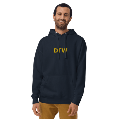 Detroit 'DTW' Premium Hoodie |  Unisex Embroidered - Circumspice Michigan