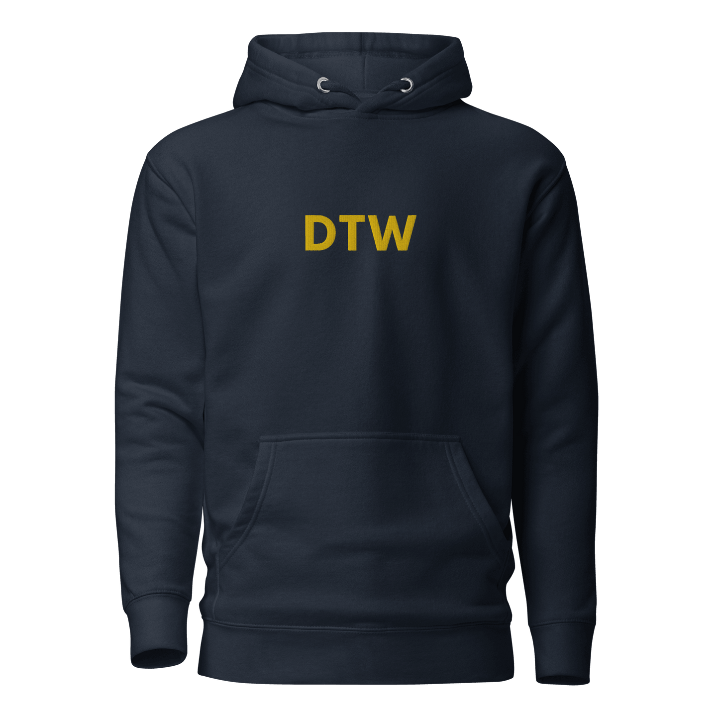 Detroit 'DTW' Premium Hoodie |  Unisex Embroidered - Circumspice Michigan