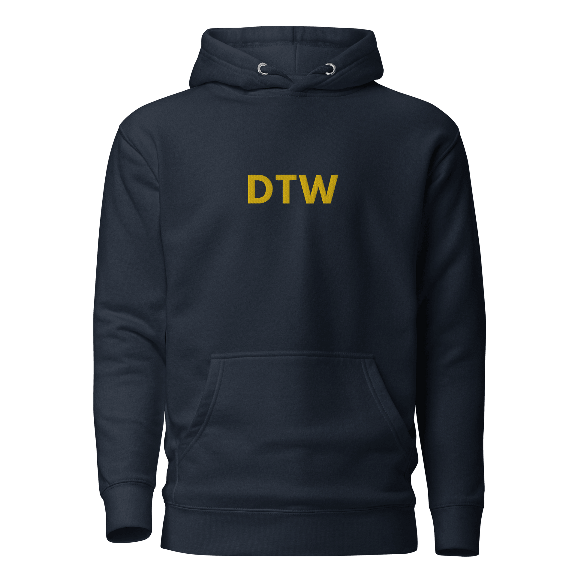 Detroit 'DTW' Premium Hoodie |  Unisex Embroidered - Circumspice Michigan