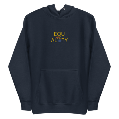 Michigan 'Equality' Premium Hoodie (w/ LGBTQ Pride Colors) | Embroidered - Circumspice Michigan