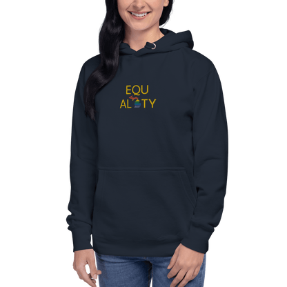 Michigan 'Equality' Premium Hoodie (w/ LGBTQ Pride Colors) | Embroidered - Circumspice Michigan