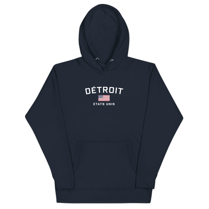 'Détroit États Unis' Hoodie | Unisex Premium - Circumspice Michigan