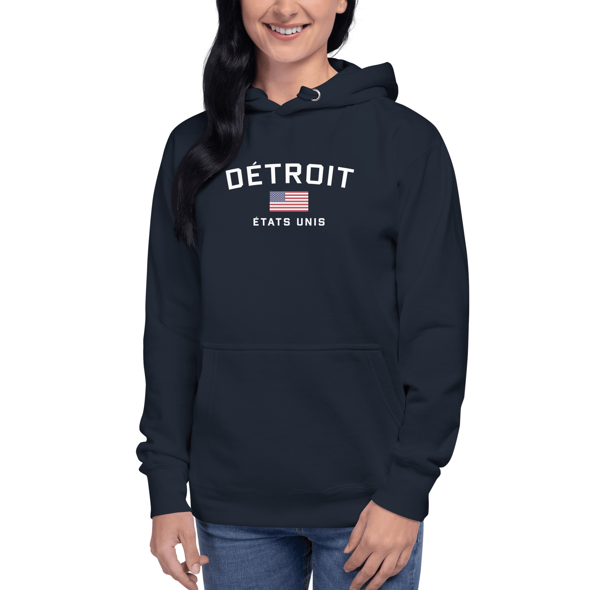 'Détroit États Unis' Hoodie | Unisex Premium - Circumspice Michigan